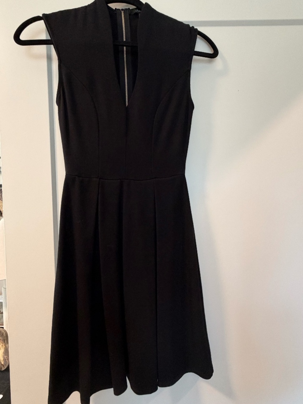 Soprano XS Black V Neck A line Work Dress